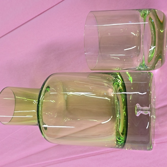 Krosno Poland Green Glass Carafe - Picture 4 of 5